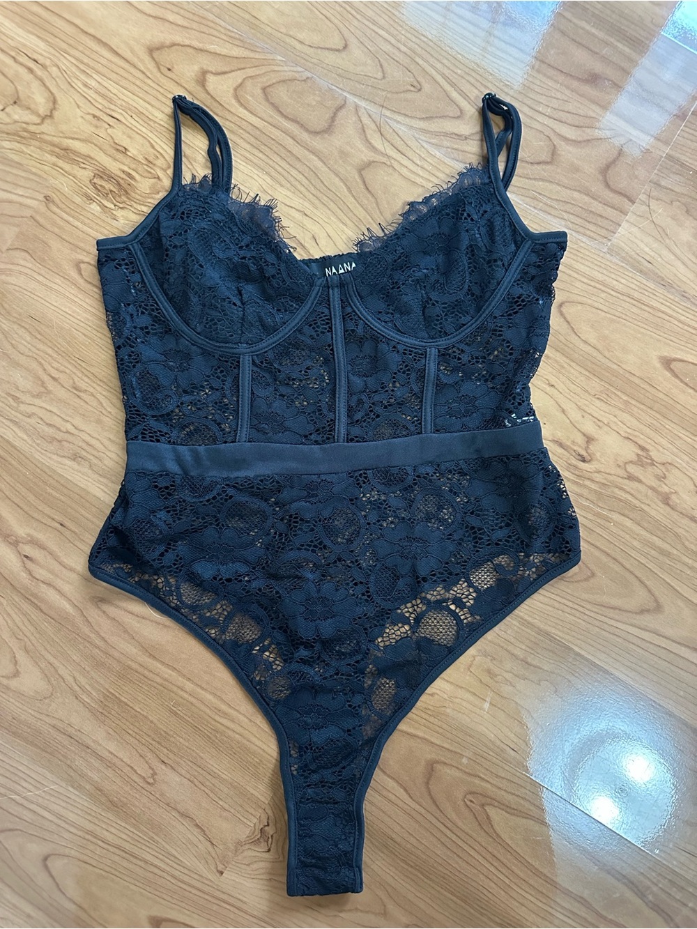 Black lace bodysuit